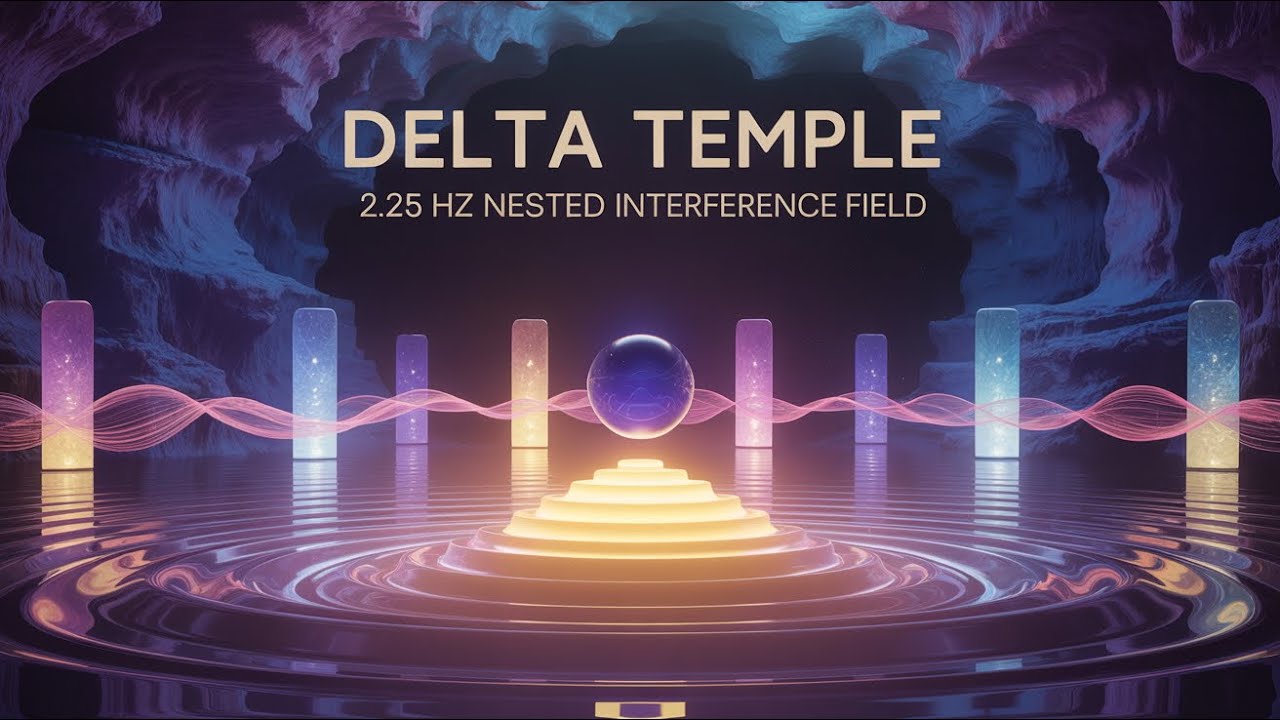 Delta Temple | 2.25 Hz Nested Interference Field (&plusmn;0.01 Hz Micro-Lattice &times; 0.02 Hz Sub-Delta Breath)