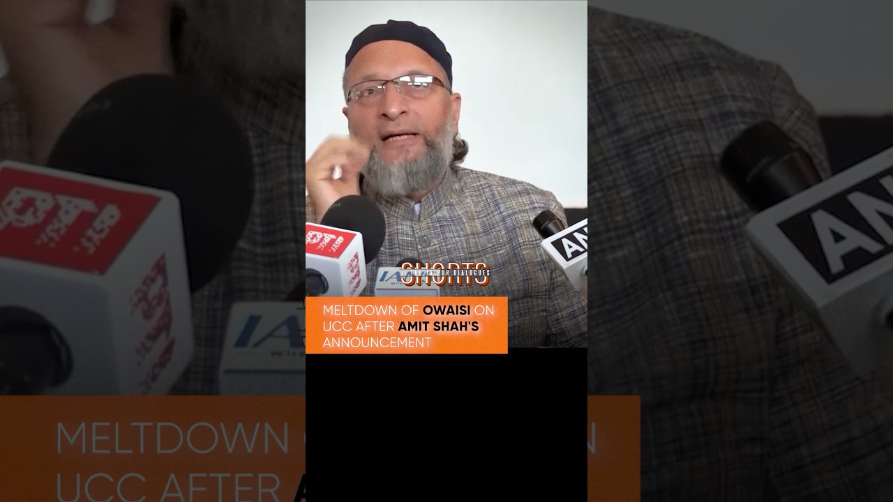 Owaisi Meltdown on UCC Announcement by Amit Shah #shorts