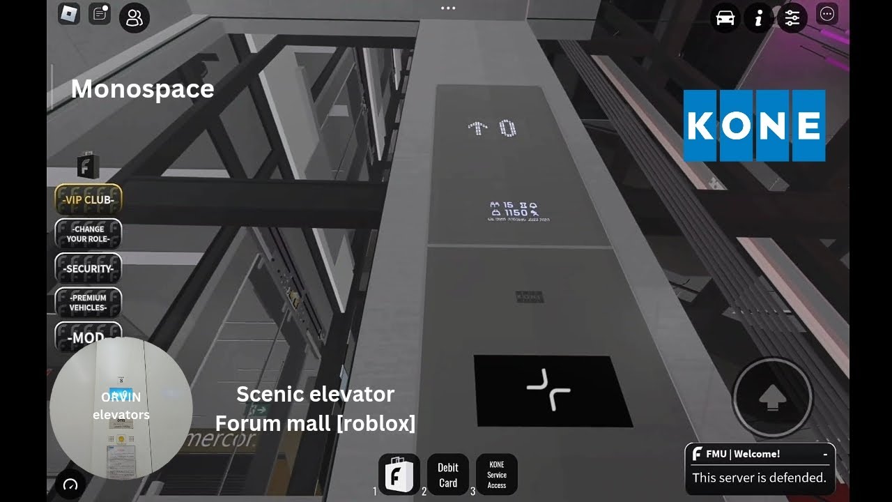 KONE Main scenic elevator at forum mall [roblox]