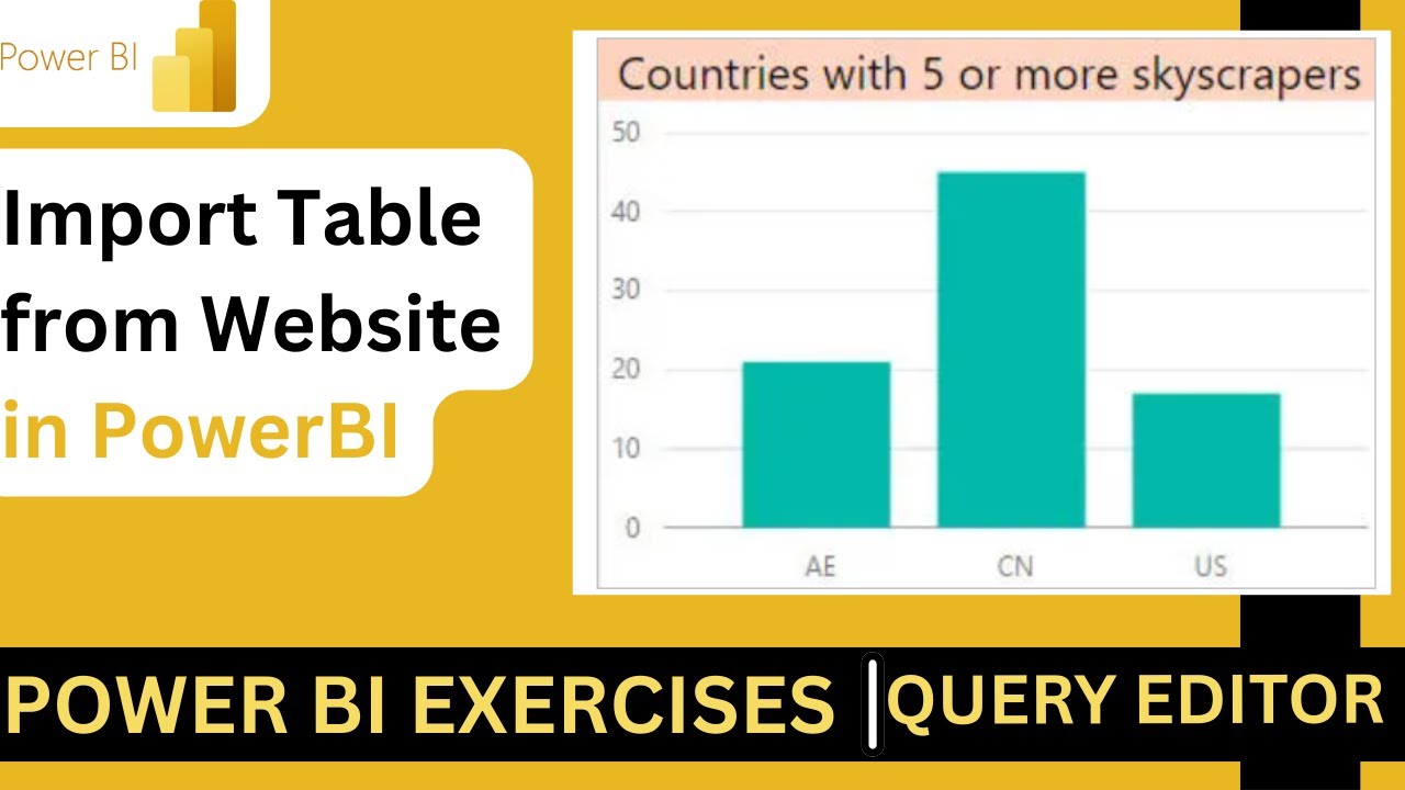 Import Table from Website in PowerBI and create Column Chart