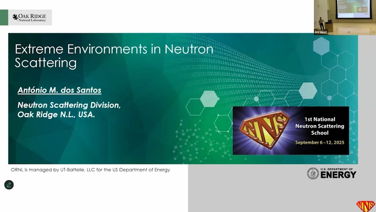 Extreme Environments in Neutron Scattering | NNSS 2025 at ORNL