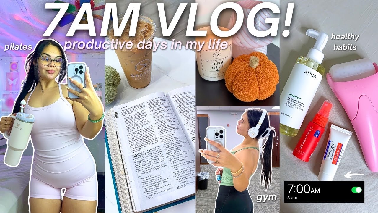 7AM PRODUCTIVE DAYS! Morning Workouts, Cleaning, Getting Back Into Routine, Being Mindful & Healthy