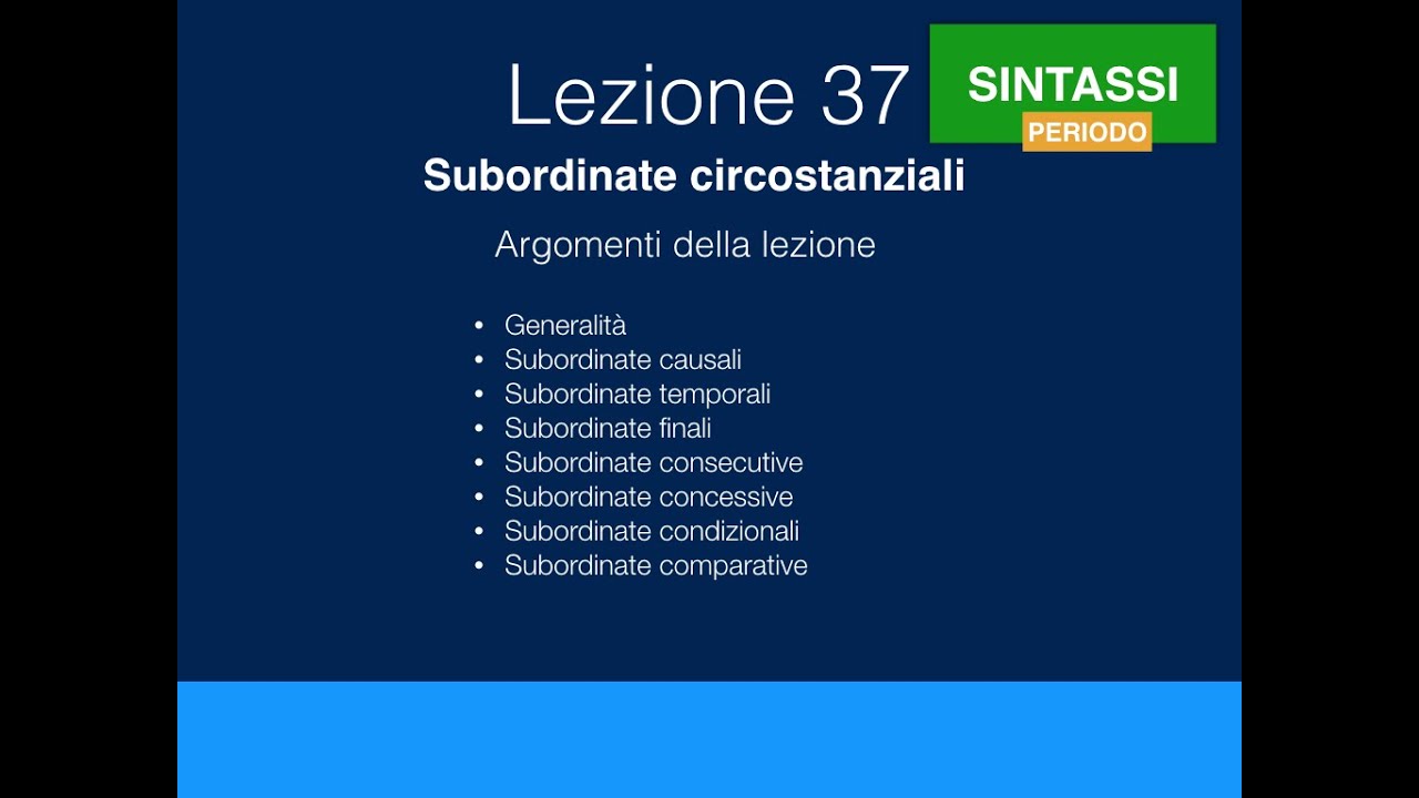 #greco Lezione 37: Subordinate circostanziali