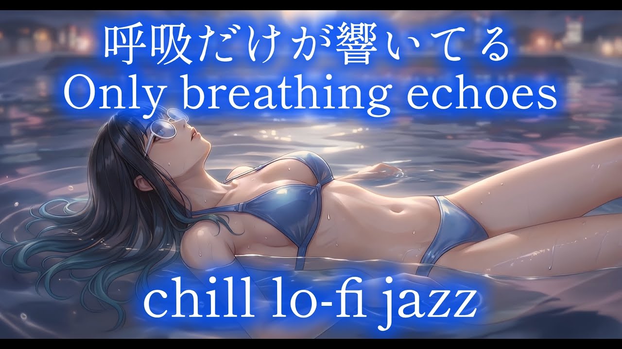 【作業用BGM】【睡眠用BGM】水面に溶ける月、私。- Midnight Poolside Lo-Fi -深夜のChill Lo-fi Jazz | Study & Work