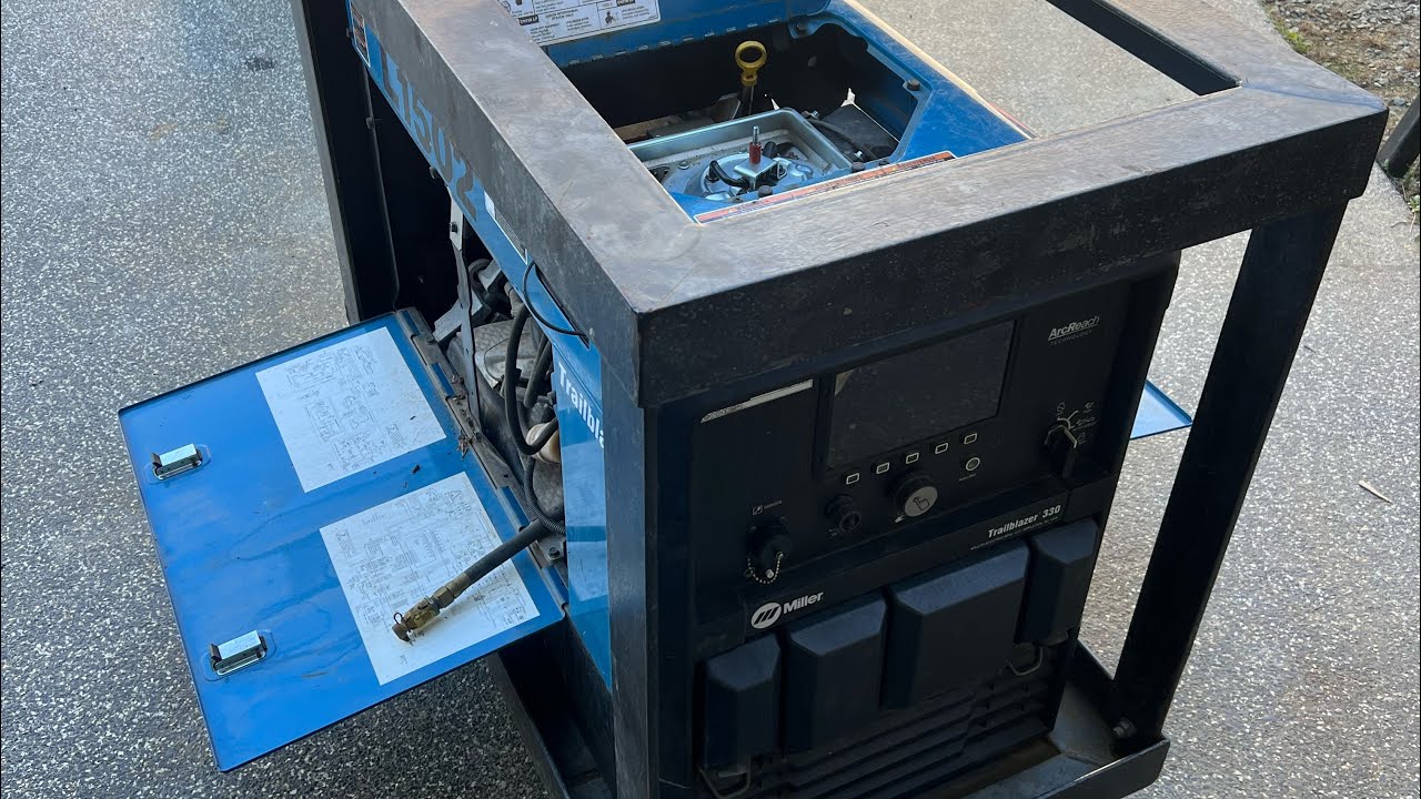 Miller TrailBlazer 330 welder, 200 hour service run down with part numbers.