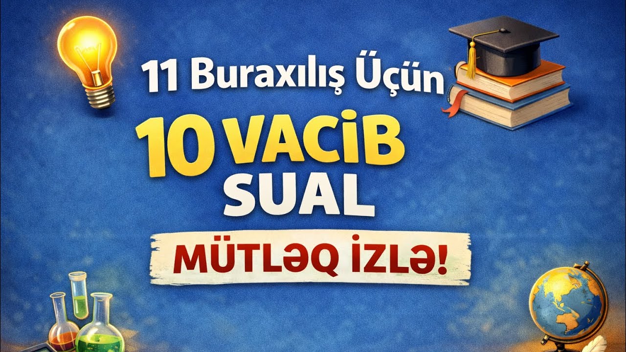 ✅️ 11 sinif Buraxılışa düşəcək 10 sual (91-102) #buraxılış #11sinif #buraxilisimtahani #riyaziyyat 