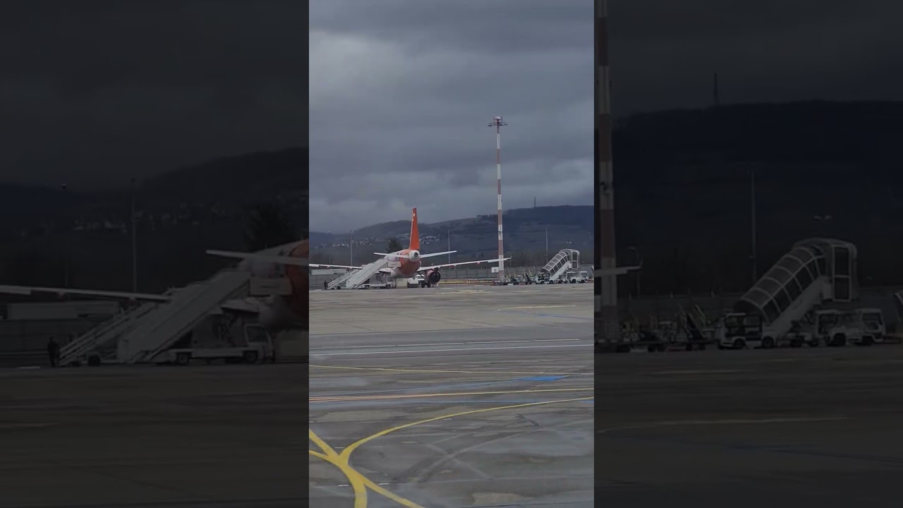 Wizz air Airbus a321 Neo XLR taxi & take off Basel Mulhouse freighburg airport l Turbulence l 1080 P