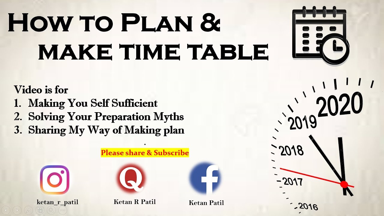 How To Plan Preparation For ESE , GATE & IRMS  | How To Make Time Table | Making You Self Sufficient