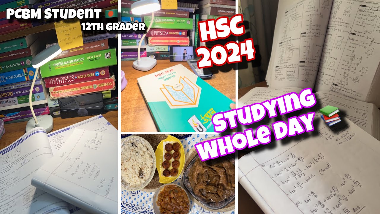 Studying whole day📚|HSC 2024‼️|PCBM student revision days study routine🇧🇩|Sheikh Rezwana Raisa