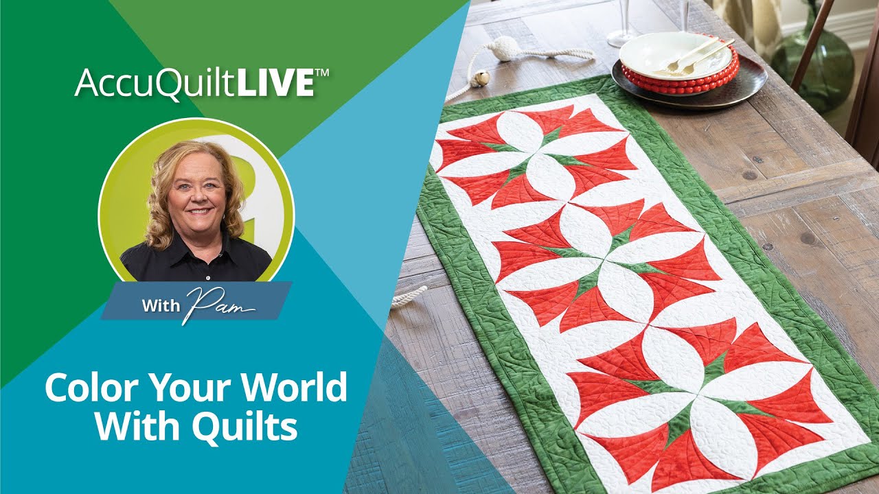 AQ Live: Create a Poinsettia Table Runner Pattern