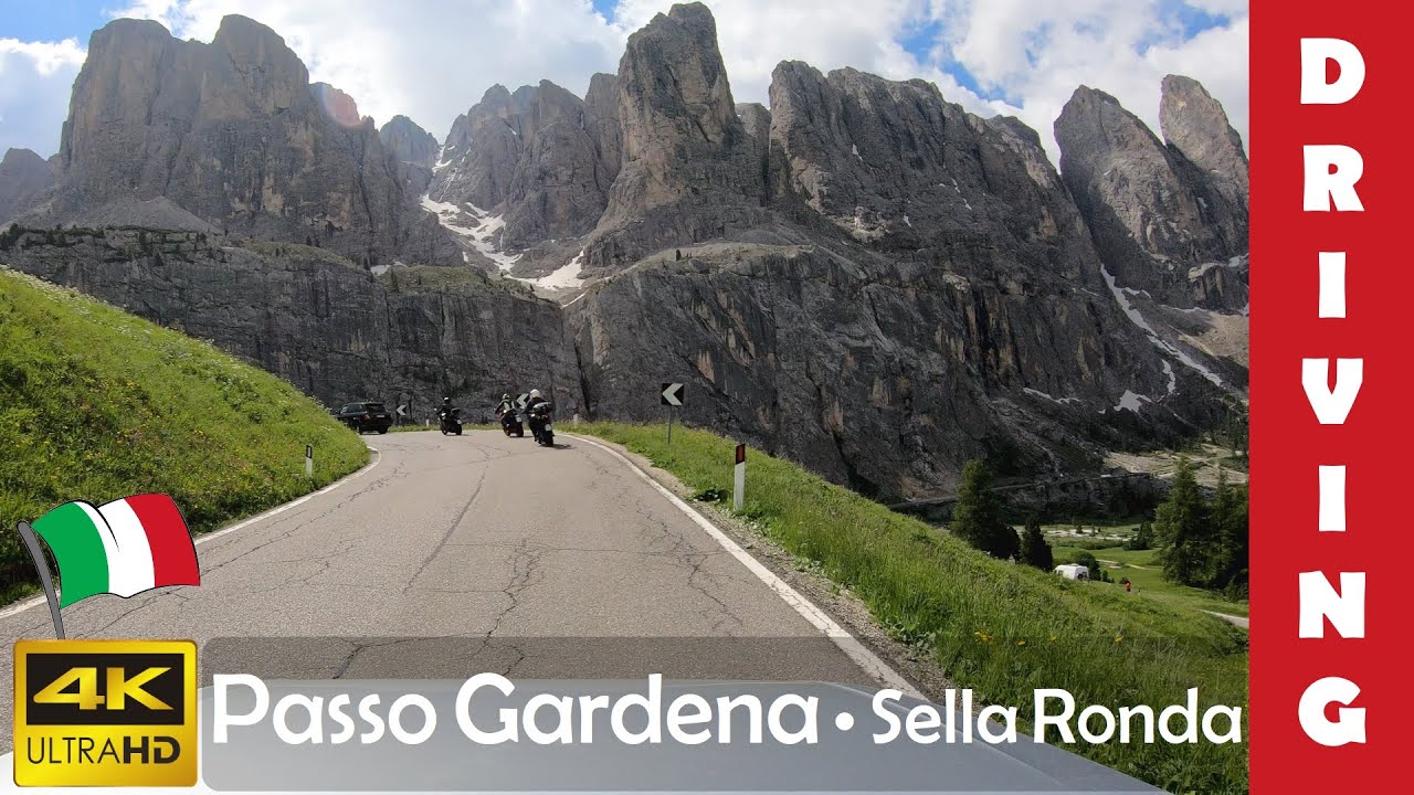Driving in Italy 25: Passo Gardena (Sella Ronda) 4K 60fps