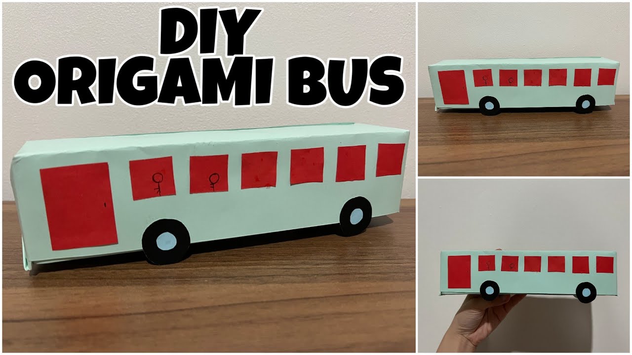 Membuat Origami Bis untuk mainan anak | Origami anak | Making Bus Origami | Simple Origami