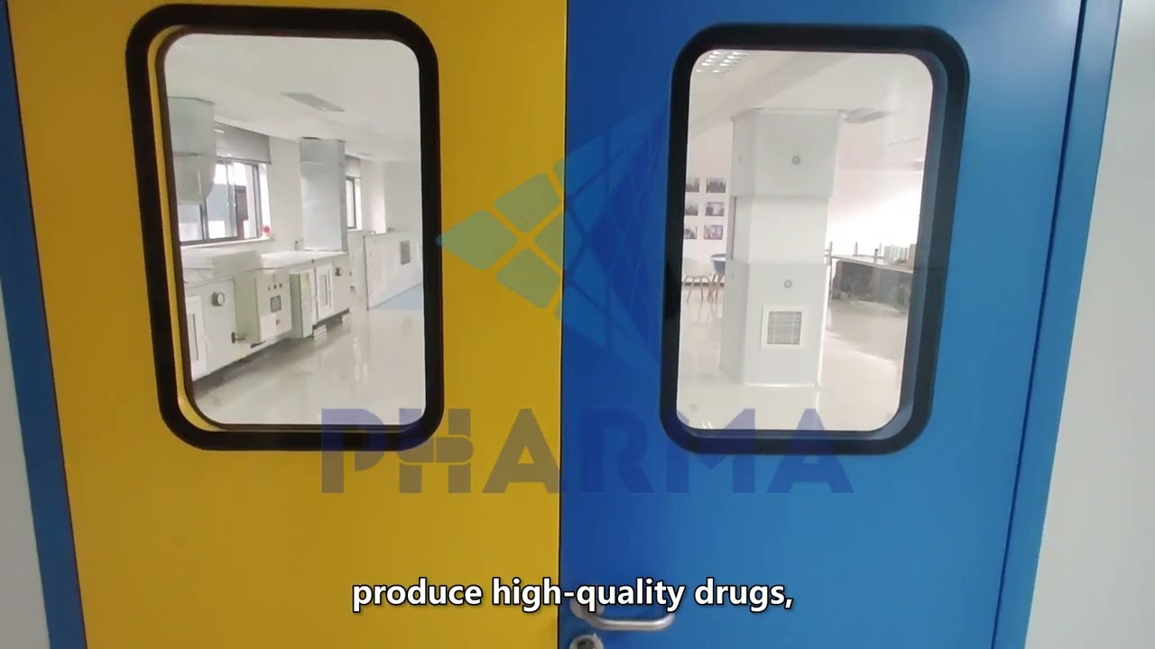 Cleanroom door for GMP pharmaceutical industry