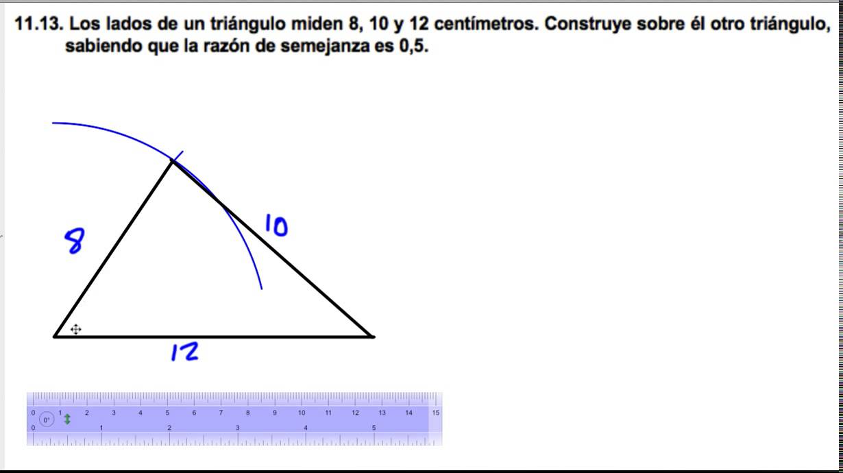 Construcción de un triángulo semejante