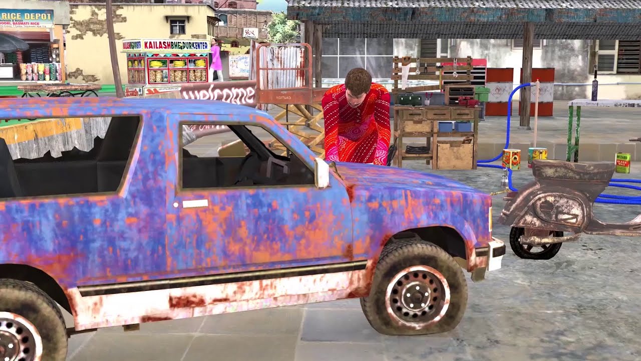 Funny Comedy Video गरीब बीटा का रिमोट कंट्रोल जीप Garib Ka Mini Jeep Restoration
