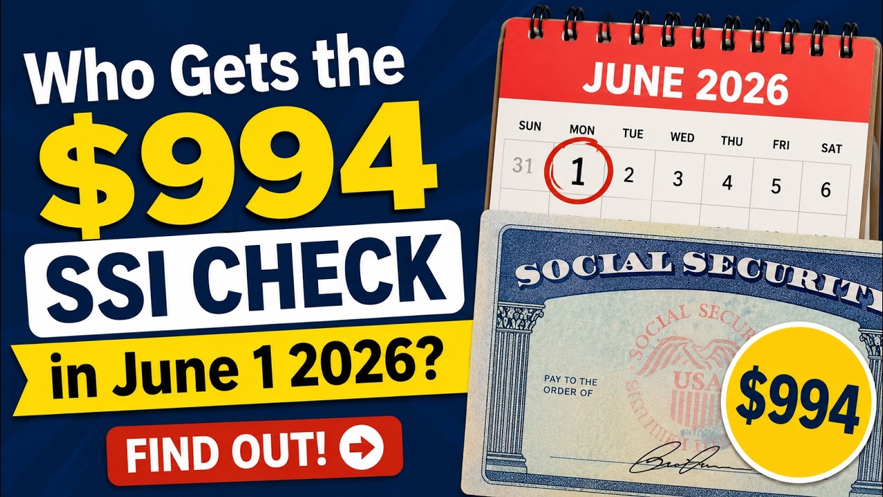 Who Gets the $994 SSI Check in June 1 2026? Find Out
