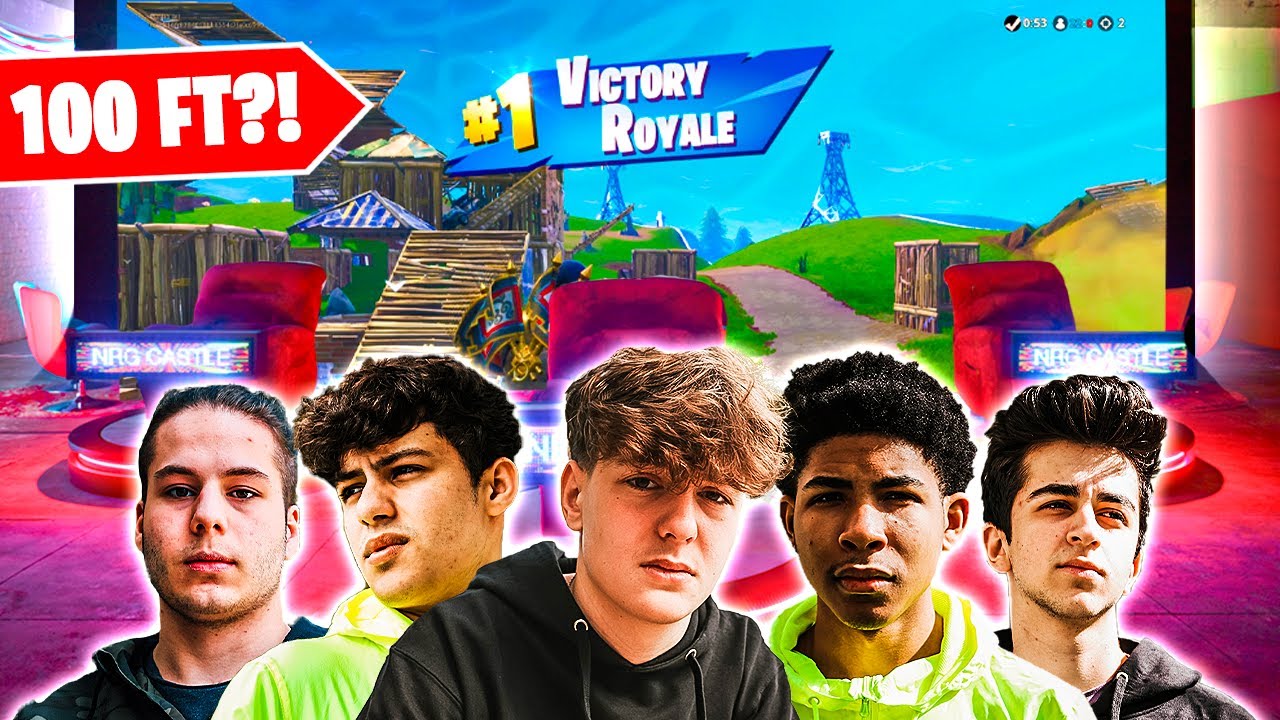 Can NRG Fortnite Pros Win a game on the 100 FT Castle Gaming Monitor?