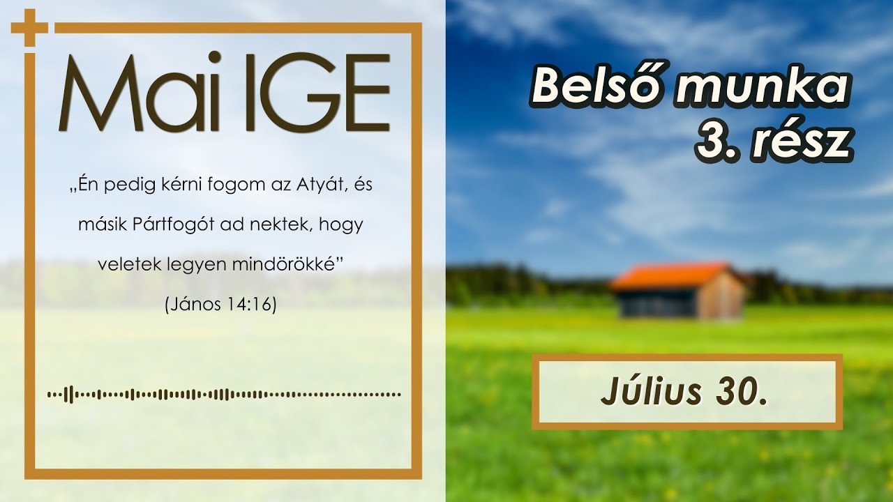 Mai IGE - Belső munka (3) - 2023.07.30