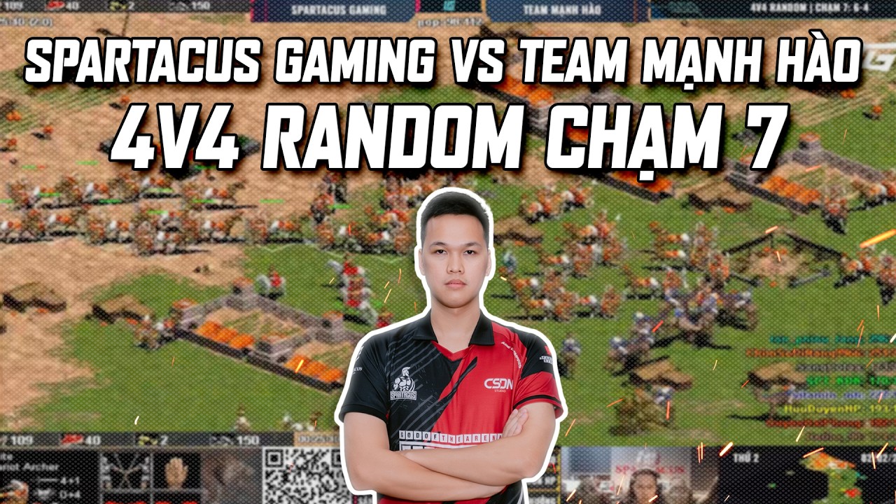 Team Spartacus Gaming vs Team Mạnh Hào | 4vs4 Random | 02/02/2026 #aoe #chimsedinang