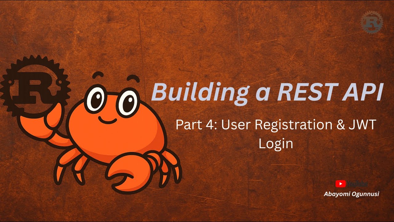 Rust Rest API - Part 4: User Registration & JWT Login