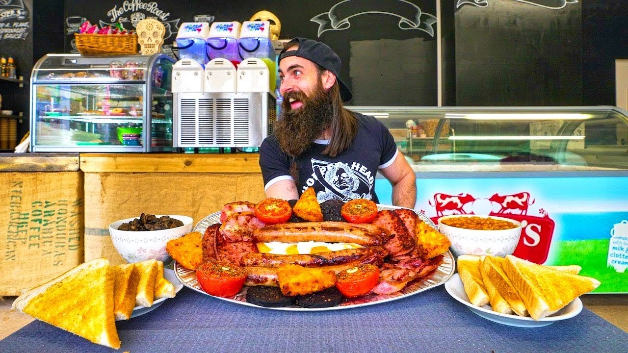 FINISH THIS IN 20 MINUTES AND YOUR WHOLE TABLE EATS FOR FREE! | BeardMeatsFood