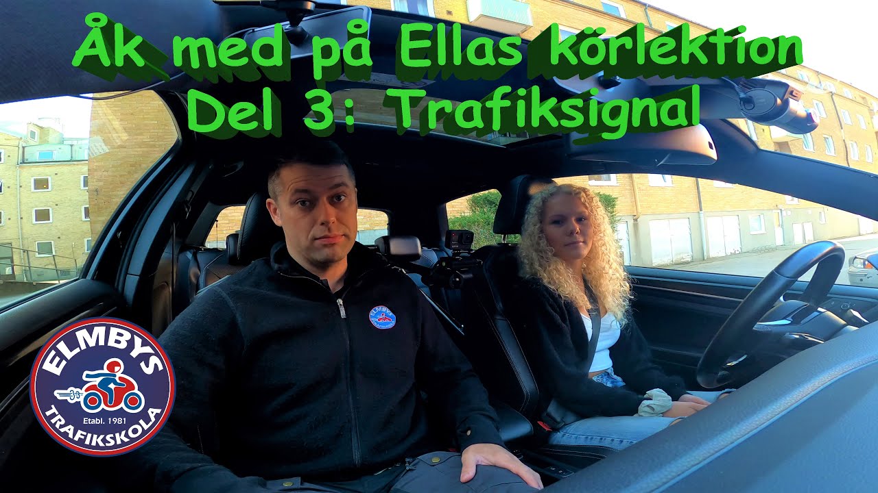 Åk med Ella på körlektion i Stadskörning (Trafiksignal) Del 3 av 8 [4K-UHD]