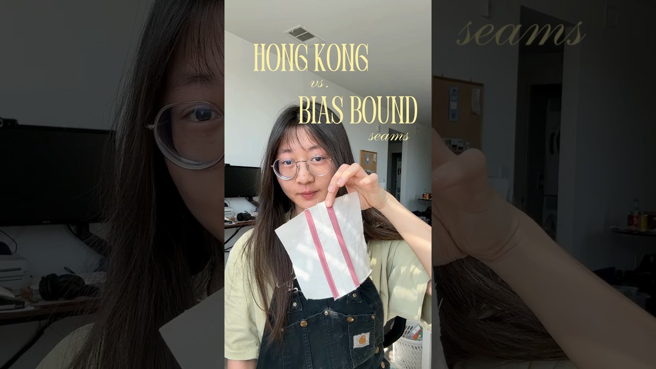 Hong Kong vs. Bias Bound Seams 🌃      #sewing #sewingtips #sewingtutorial #biastape #seamfinish