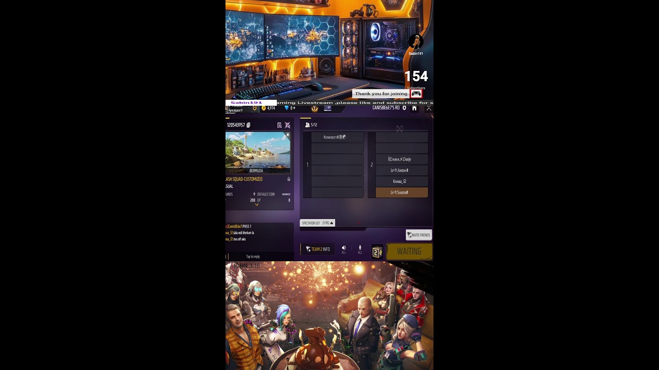 Gaming livestream