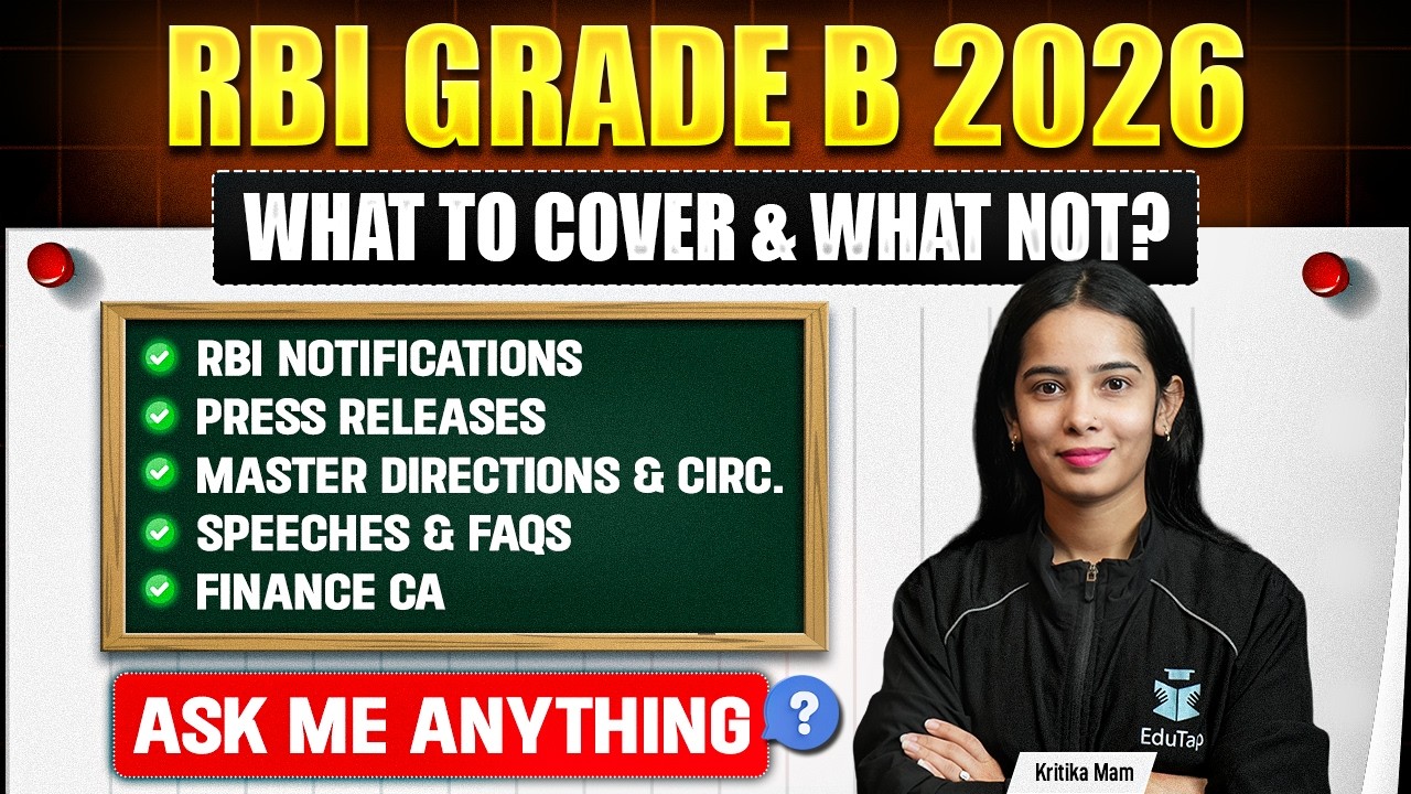 Ask Me Anything | Finance Current Affairs For RBI Grade B 2026 Preparation