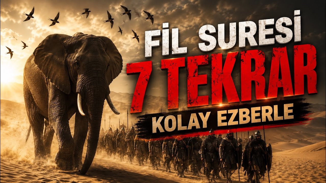 Fil Suresi Kolay Ezberle 7 Tekrar | Abdullah Altun |