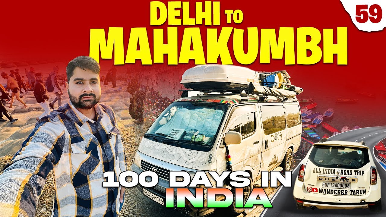 EP-59 DELHI To MAHAKUMBH || VANITY VAN | FRIENDS TRIP😍