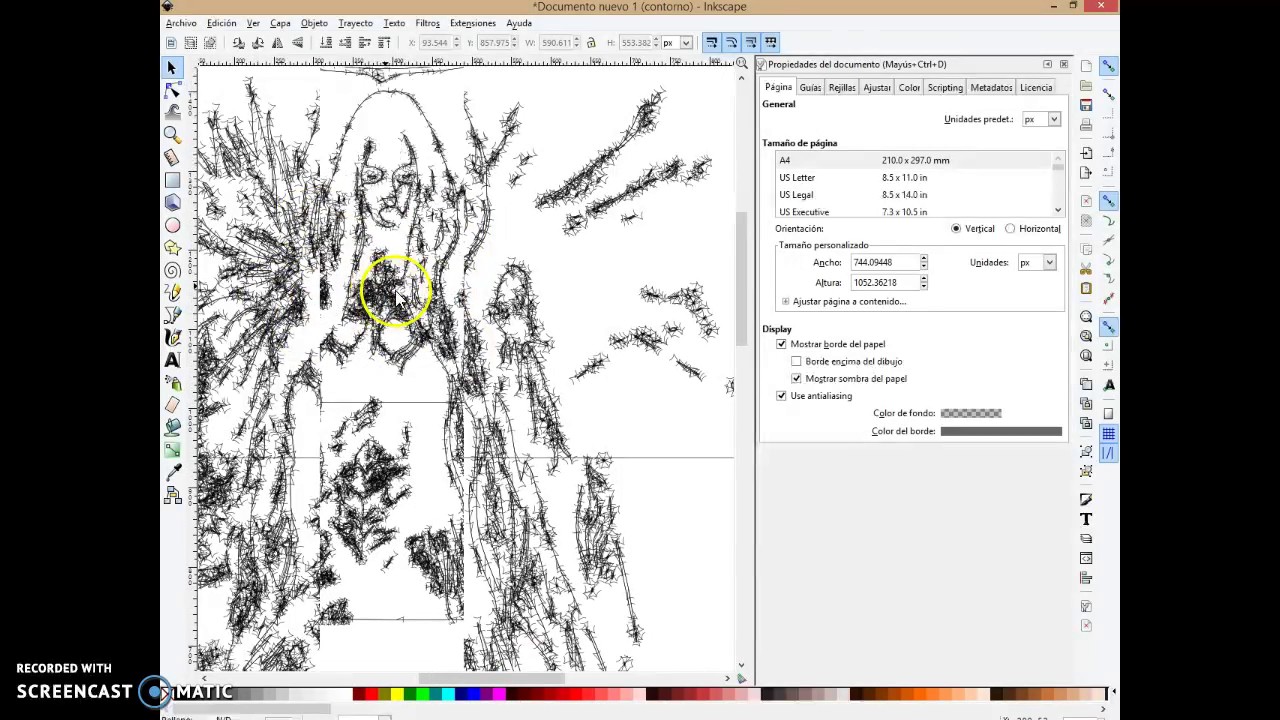 Pasando dibujos a vectores para el plotter con Inkscape