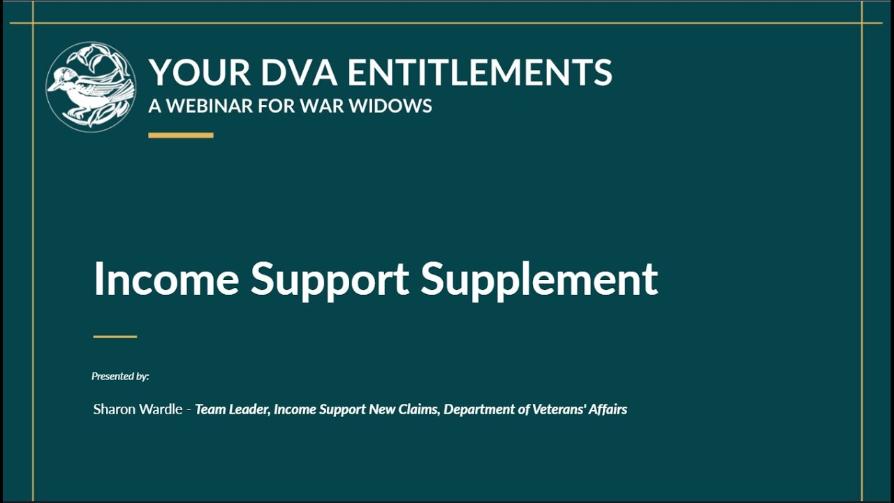 Your DVA Entitlements - Income Support Supplement