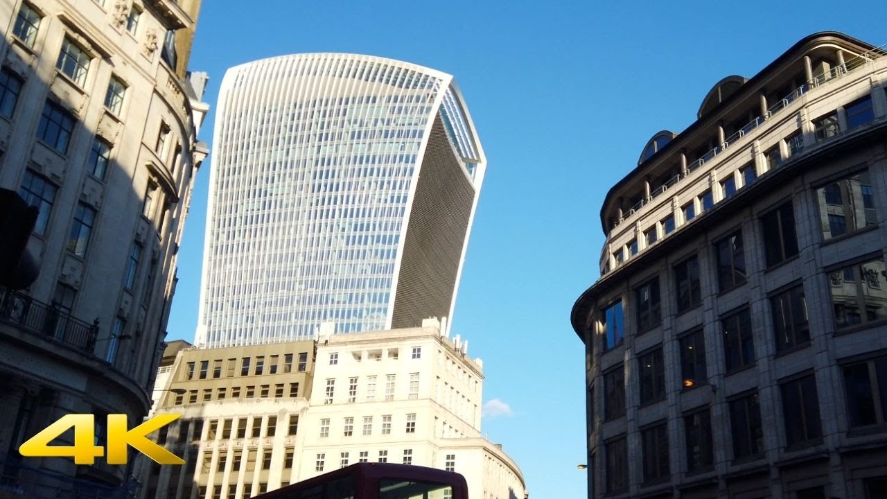 City of London day run - 4K London Virtual Run - Slow TV