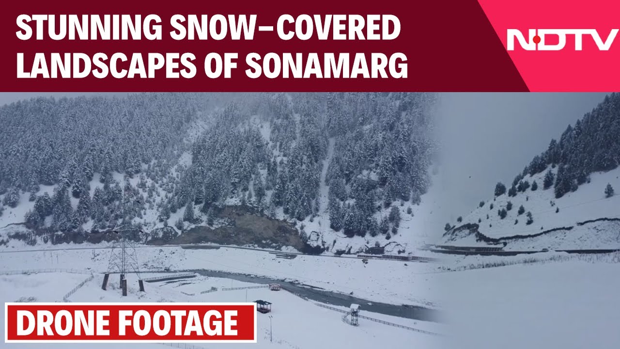 Kashmir Snowfall |  Stunning Snow-Covered Landscapes Of Sonamarg In Ganderbal