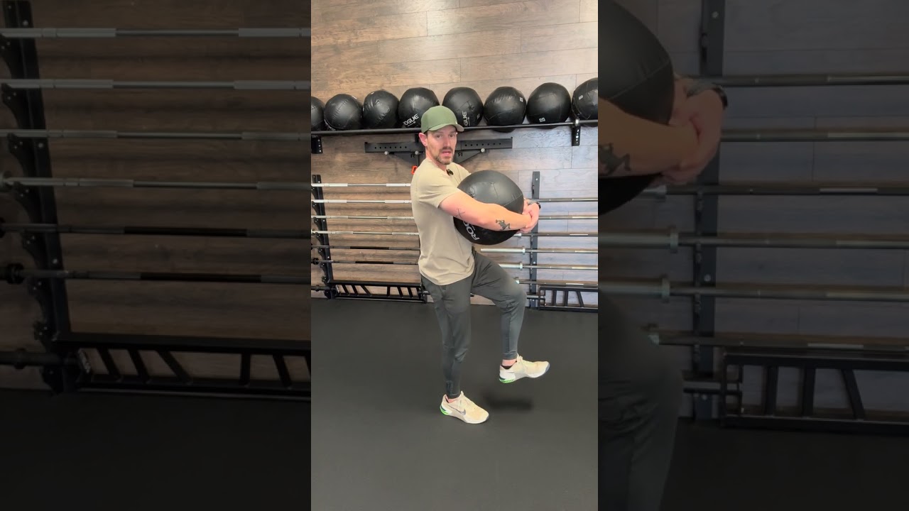Med Ball Crushed Single Leg Isometric Balance
