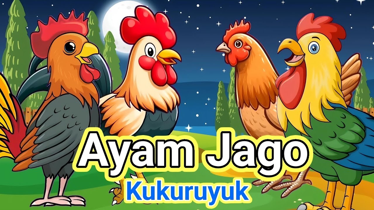 LAGU ANAK 🇮🇩 KUKURUYUK | ROOSTER ANIMATION | OLD MAC DONALD