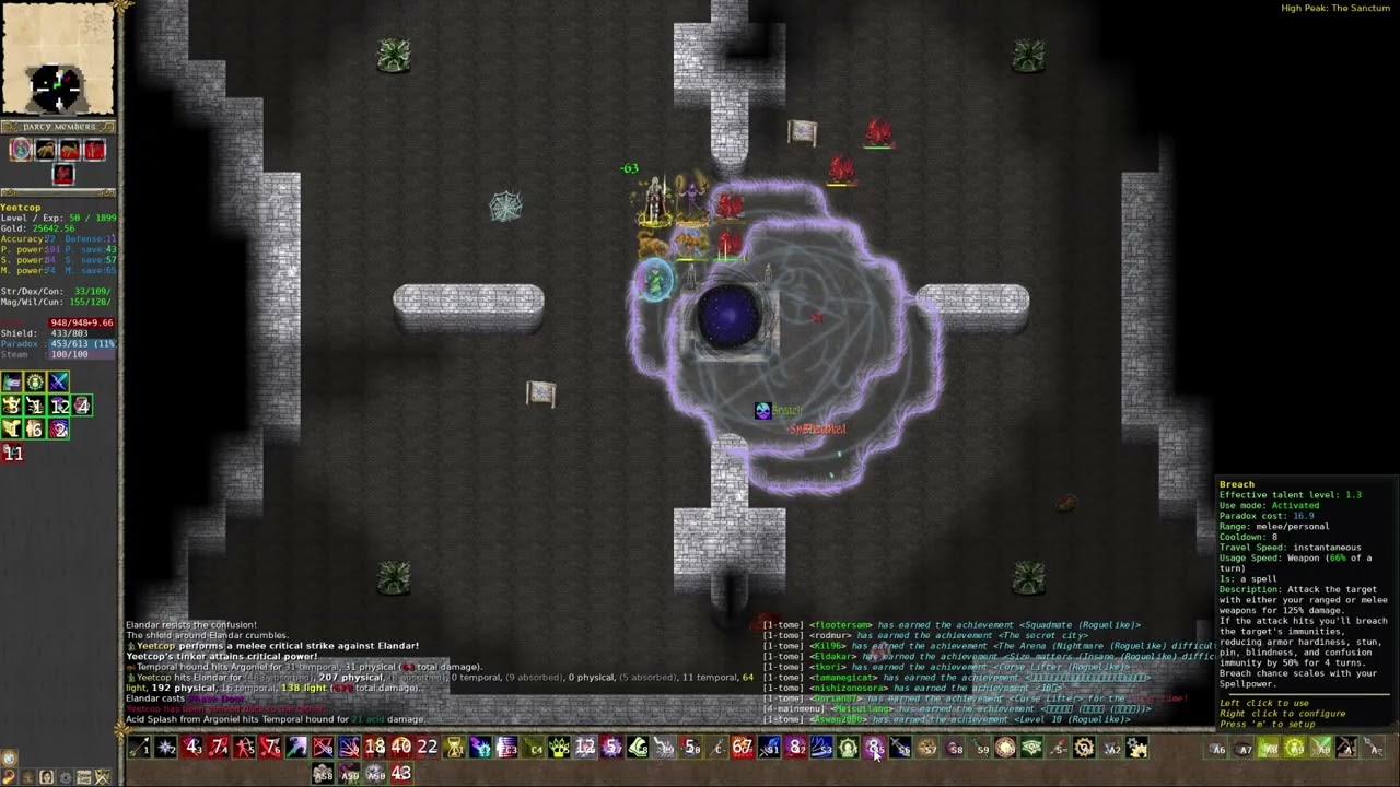 ToME4 - Yeek Temporal Warden - Final Boss