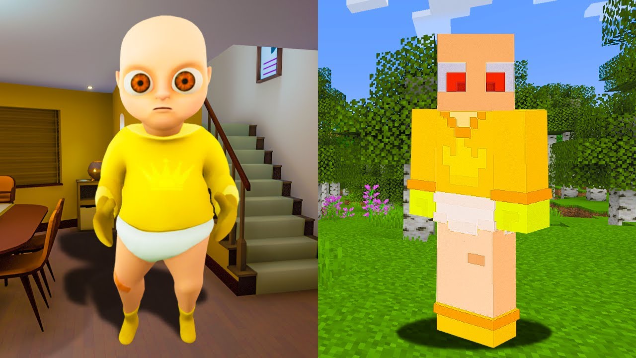 OLD VS NEW! Rebuilding The Baby In Yellow House in Minecraft!