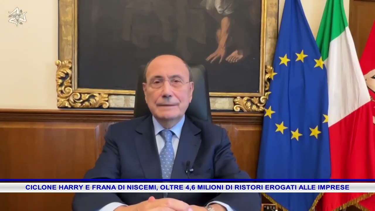 CICLONE HARRY E FRANA DI NISCEMI, OLTRE 4,6 MILIONI DI RISTORI EROGATI ALLE IMPRESE