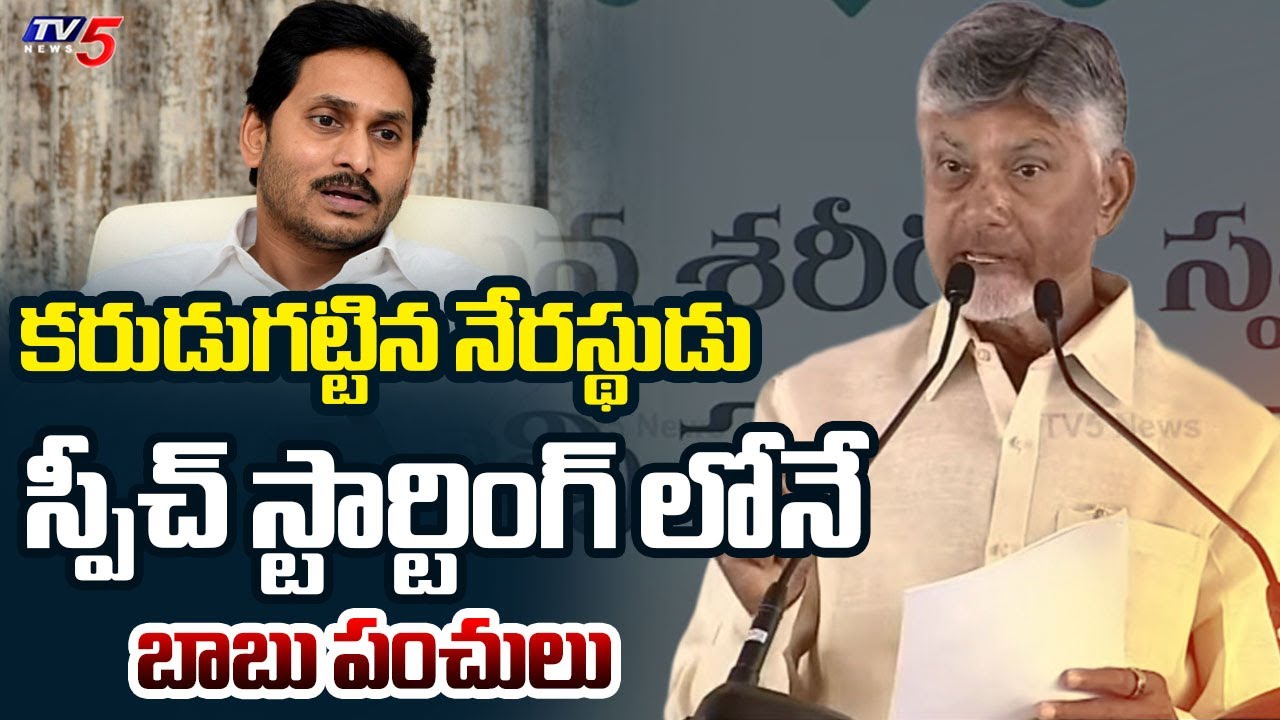 కరుడుగట్టిన నేరస్థుడు.. | CM Chandrababu Naidu Funny Comments on YS Jagan | TV5 News