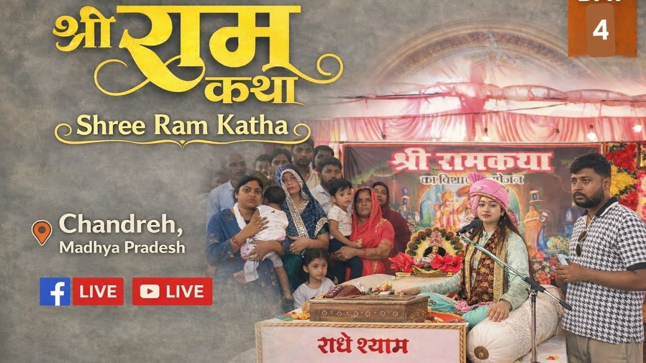 ।।SHREE RAM KATHA।।🙏पूज्य पंडित संतना द्विवेदी जी प्राचीन शिव मंदिर चंद्रेह जिला सीधी (म.प्र.)🔴#Live