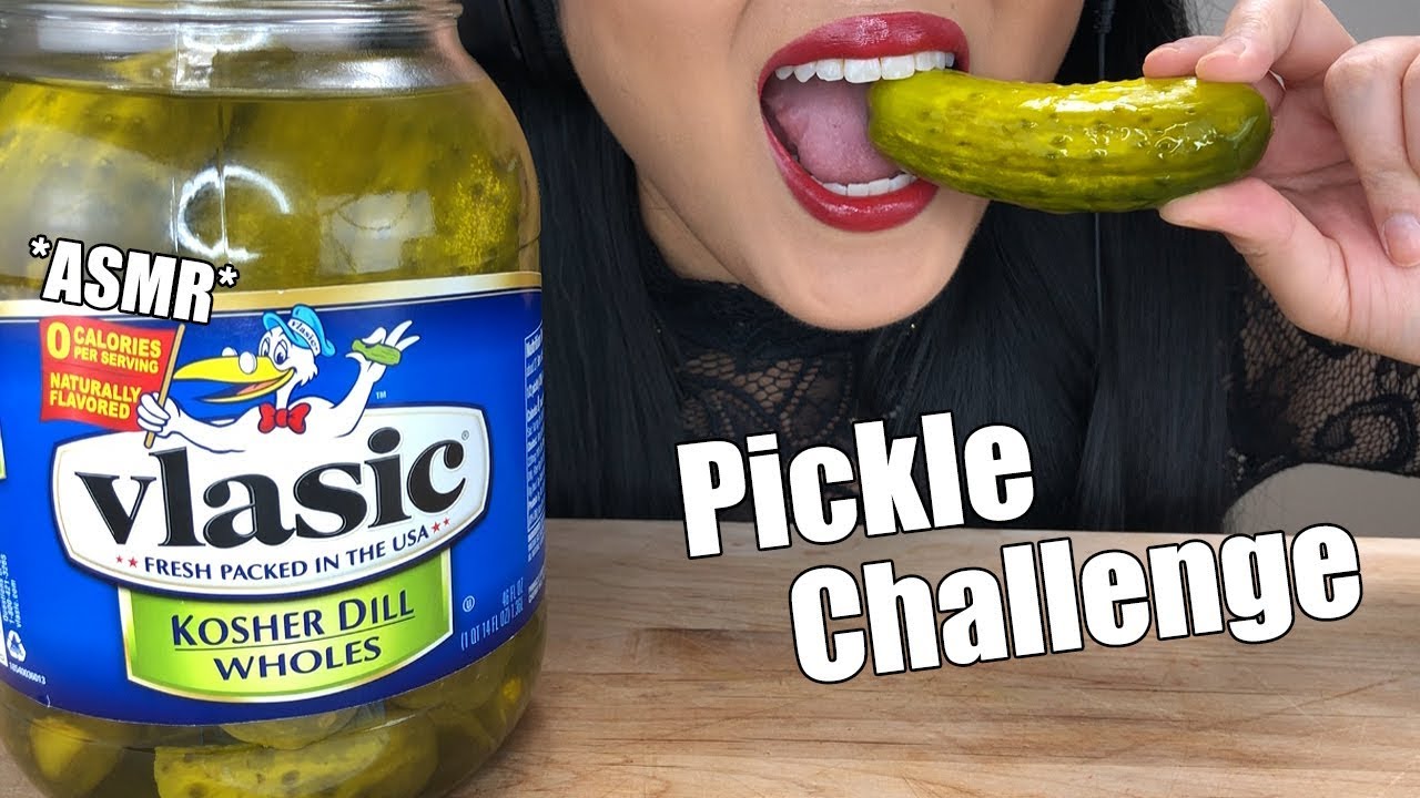 ** ASMR PICKLE CHALLENGE ** (Crispy Crunchy Eating Sounds) How Many Pickles Can You Eat? | ASMR Phan