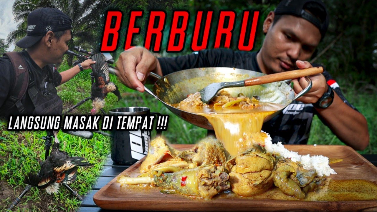UWEENAK POOLL‼️OPOR AYAM HUTAN SPESIAL‼️BERBURU AYAM HUTAN BULU JALAK LANGSUNG MASAK DI HUTAN‼️