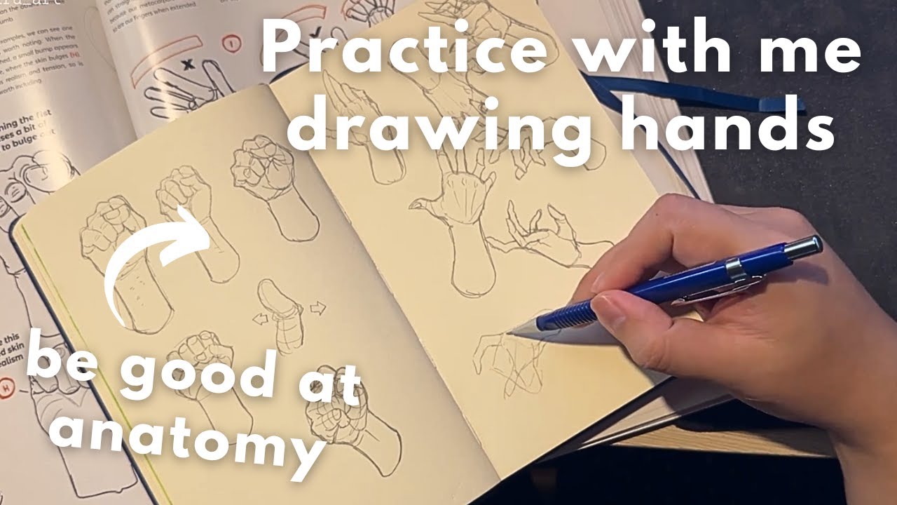 drawing hands for anatomy practice / Daily practice to improve your drawing 