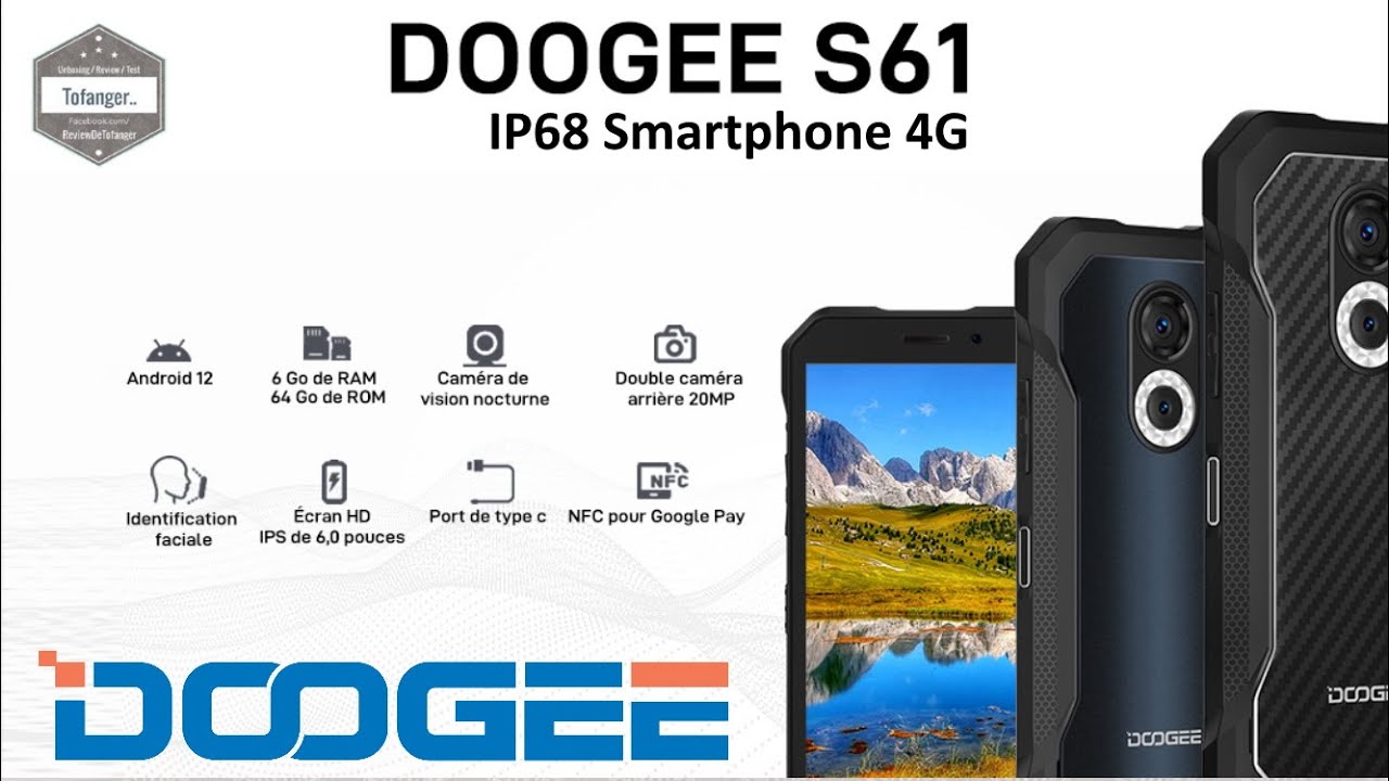 Doogee S61 — защищенный смартфон 4G — 6 ГБ ОЗУ и 64 ГБ ПЗУ — Android 12 — Распаковка