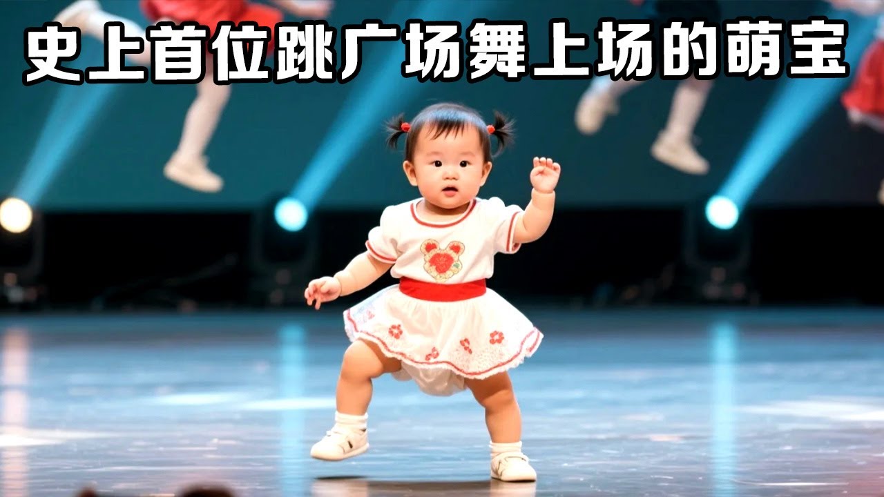 史上首位跳着广场舞上场的萌宝!11个月就有天生乐感,简直太嗨了【加油好宝贝】