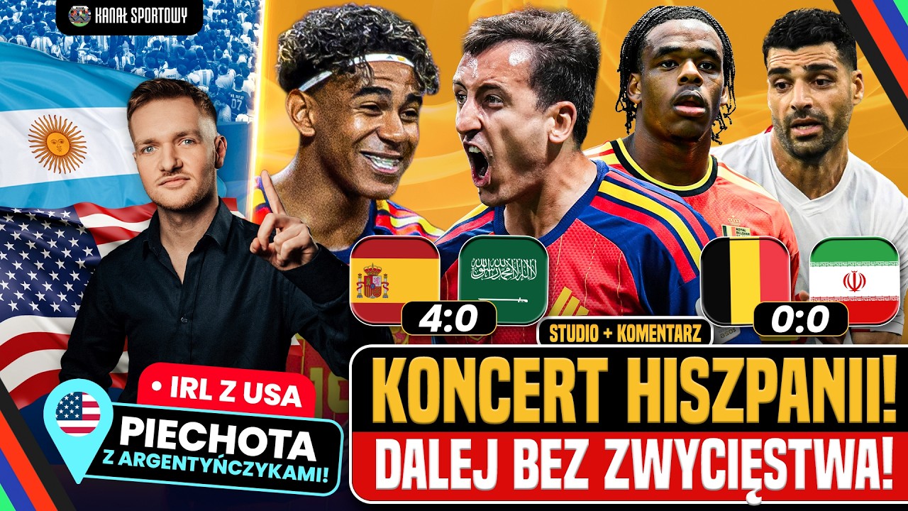 MUNDIAL NA ŻYWO! HISZPANIA - ARABIA SAUDYJSKA, BELGIA - IRAN! + IRL PIECHOTY NA DZIKIM ZACHODZIE