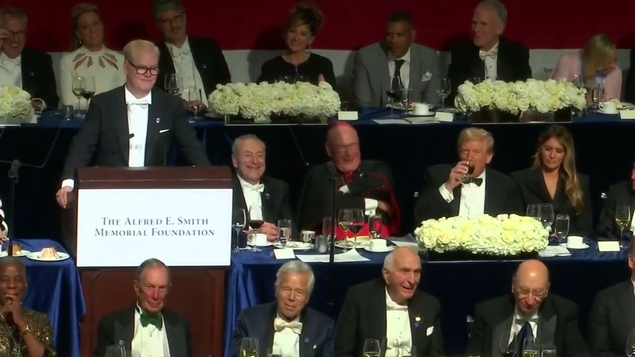 Jim Gaffigan's Al Smith Dinner jokes, Kamala Harris & Molly Shannon's cameo, speech by Donald Trump