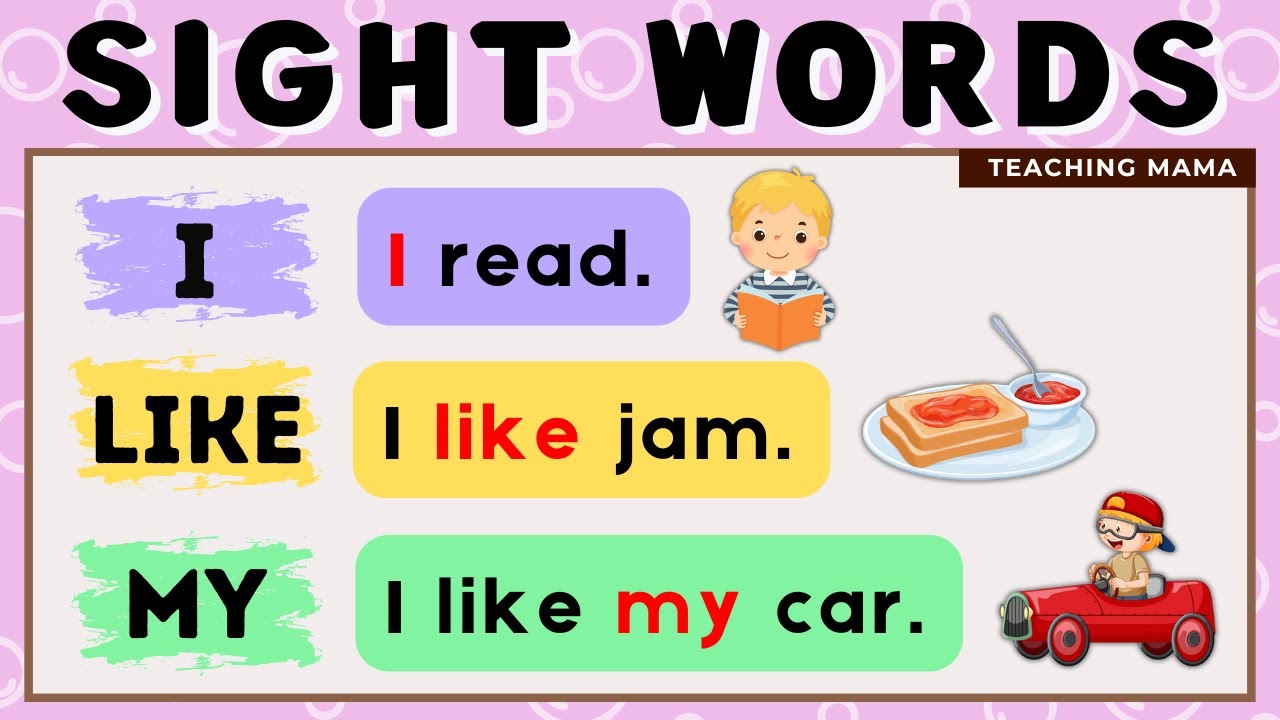 LET'S READ! | NEW SIGHT WORDS SENTENCES | I, LIKE, MY | PRACTICE READING ENGLISH | TEACHING MAMA